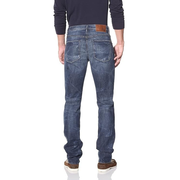 Raven Denim Vic Slim Straight Denim Jeans in Alloy Size 33 x 34 NWT $199 - Picture 2 of 11